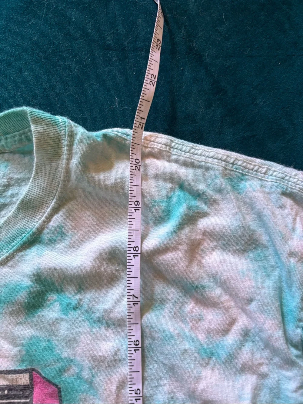 MTV Tie-Dye Tee - Teal, White & Black Logo - Picture 5 of 5